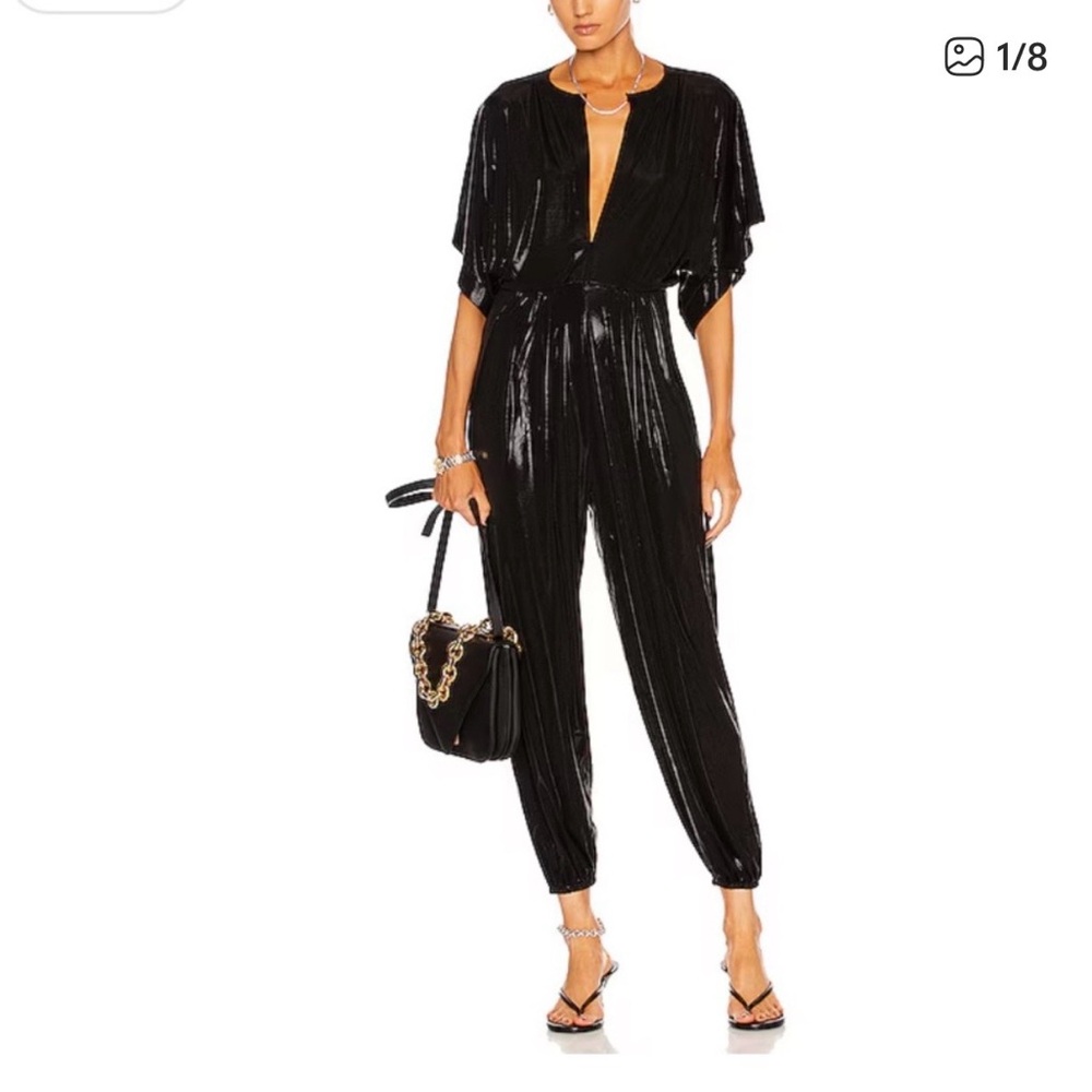Norma Kamali Shimmering Black Jumpsuit